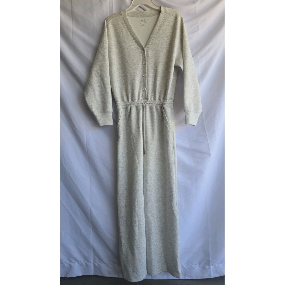 Abercrombie & Fitch YPB neoKNIT Long-Sleeve Henley Jumpsuit Active/ Lounge,Small